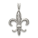 Sterling Silver Fleur-de-Lis Pendant, French Lily Symbol, Religious and Cultural Jewelry