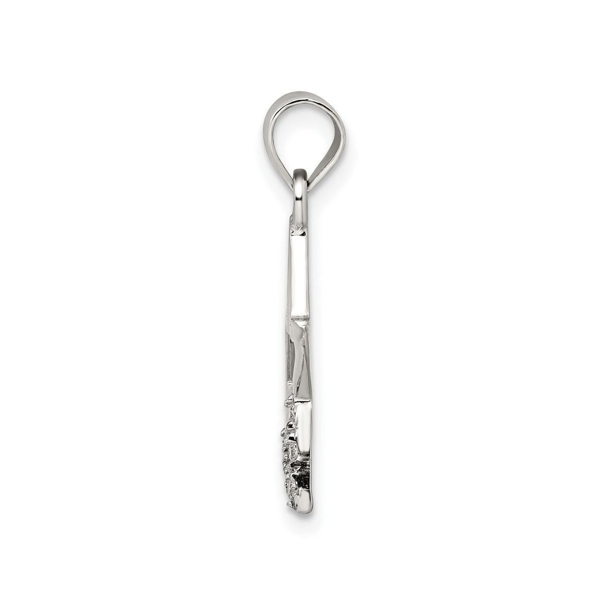Sterling Silver Star Pendant with Cubic Zirconia, Minimalist Celestial Design for Women