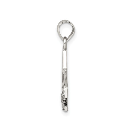 Sterling Silver Star Pendant with Cubic Zirconia, Minimalist Celestial Design for Women