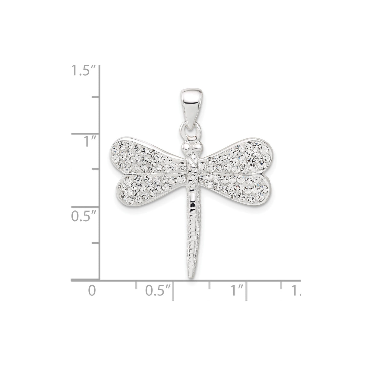 Sterling Silver Dragonfly Pendant with Crystal Wings, Nature-Inspired Boho Jewelry for Women