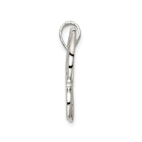 Sterling Silver Butterfly Pendant with Openwork Design, Nature-Inspired Charm for Women