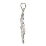 Sterling Silver Celtic Pendant with Interlocking Infinity Knot Design, Openwork Charm for Women