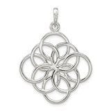Sterling Silver Celtic Pendant with Interlocking Infinity Knot Design, Openwork Charm for Women