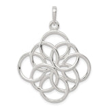 Sterling Silver Celtic Pendant with Interlocking Infinity Knot Design, Openwork Charm for Women