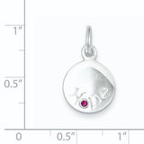 Sterling Silver Hope Pendant with Pink Cubic Zirconia Accent, Spiritual Symbolic Jewelry for Women
