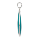 Sterling Silver Teardrop Pendant with Turquoise, Southwestern Boho Style for Women