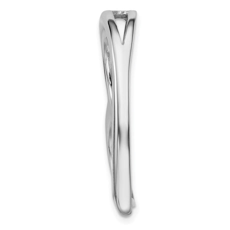 Sterling Silver Heart Pendant with Open Heart Charm, Minimalist Romantic Design for Women