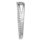 Sterling Silver Eternity Ring with Round Cubic Zirconia, Full Circle Stackable Band