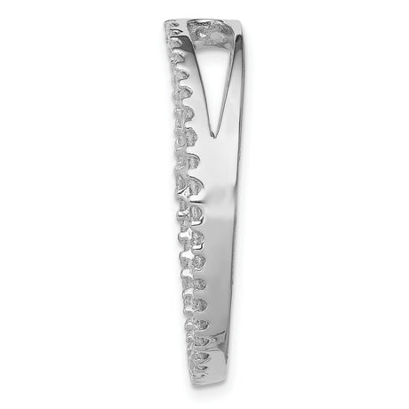 Sterling Silver Eternity Ring with Round Cubic Zirconia, Full Circle Stackable Band