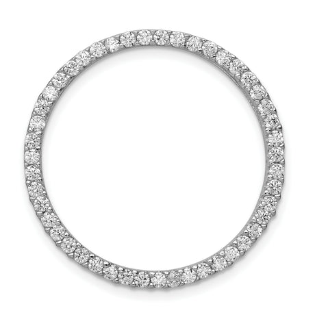 Sterling Silver Eternity Ring with Round Cubic Zirconia, Full Circle Stackable Band