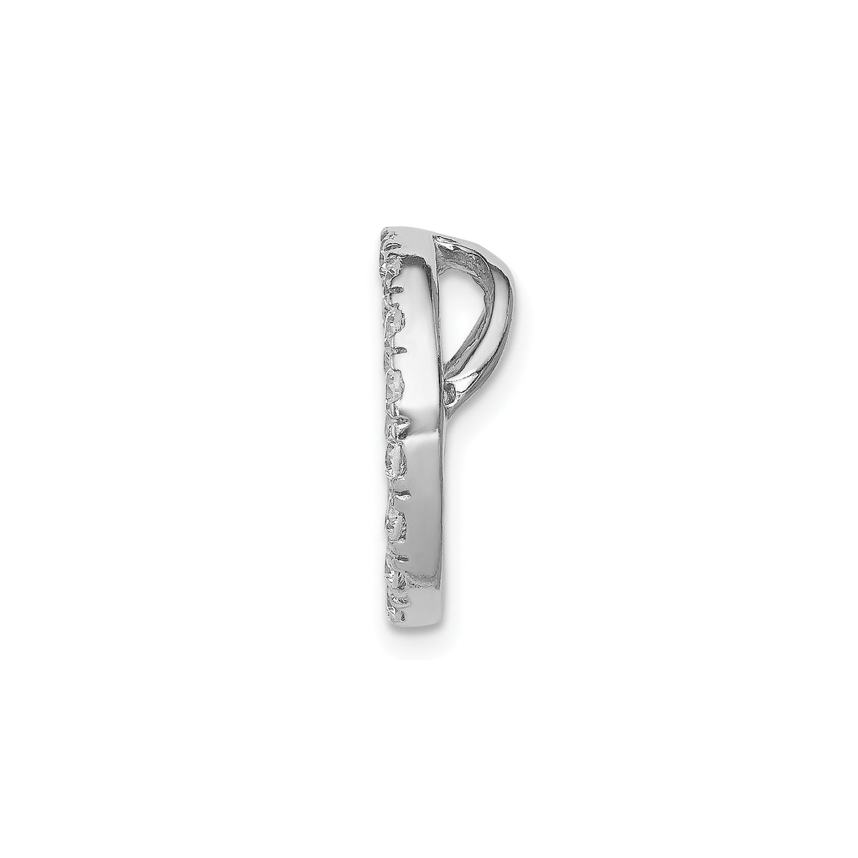 Sterling Silver Circle Pendant with Cubic Zirconia, Eternity and Eternal Love Symbol Charm