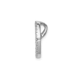 Sterling Silver Circle Pendant with Cubic Zirconia, Eternity and Eternal Love Symbol Charm