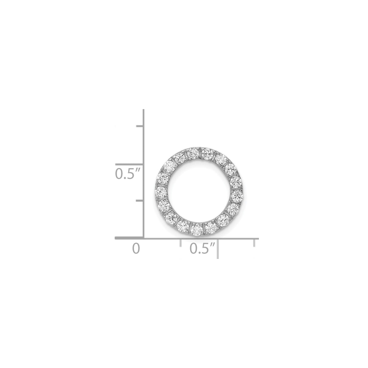 Sterling Silver Circle Pendant with Cubic Zirconia, Eternity and Eternal Love Symbol Charm