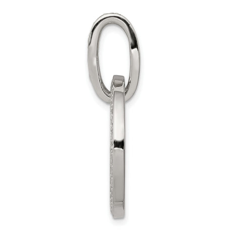 Sterling Silver Open Circle Pendant with Cubic Zirconia, Symbol of Unity and Eternity