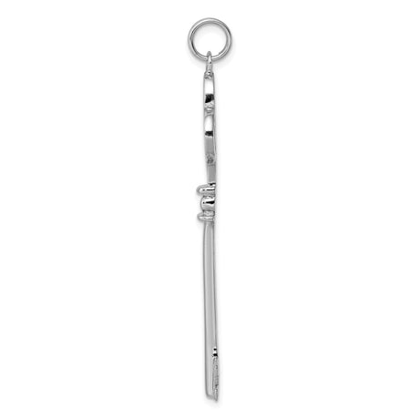 Sterling Silver Key Pendant, Classic Skeleton Key Design Symbolizing Growth and Freedom