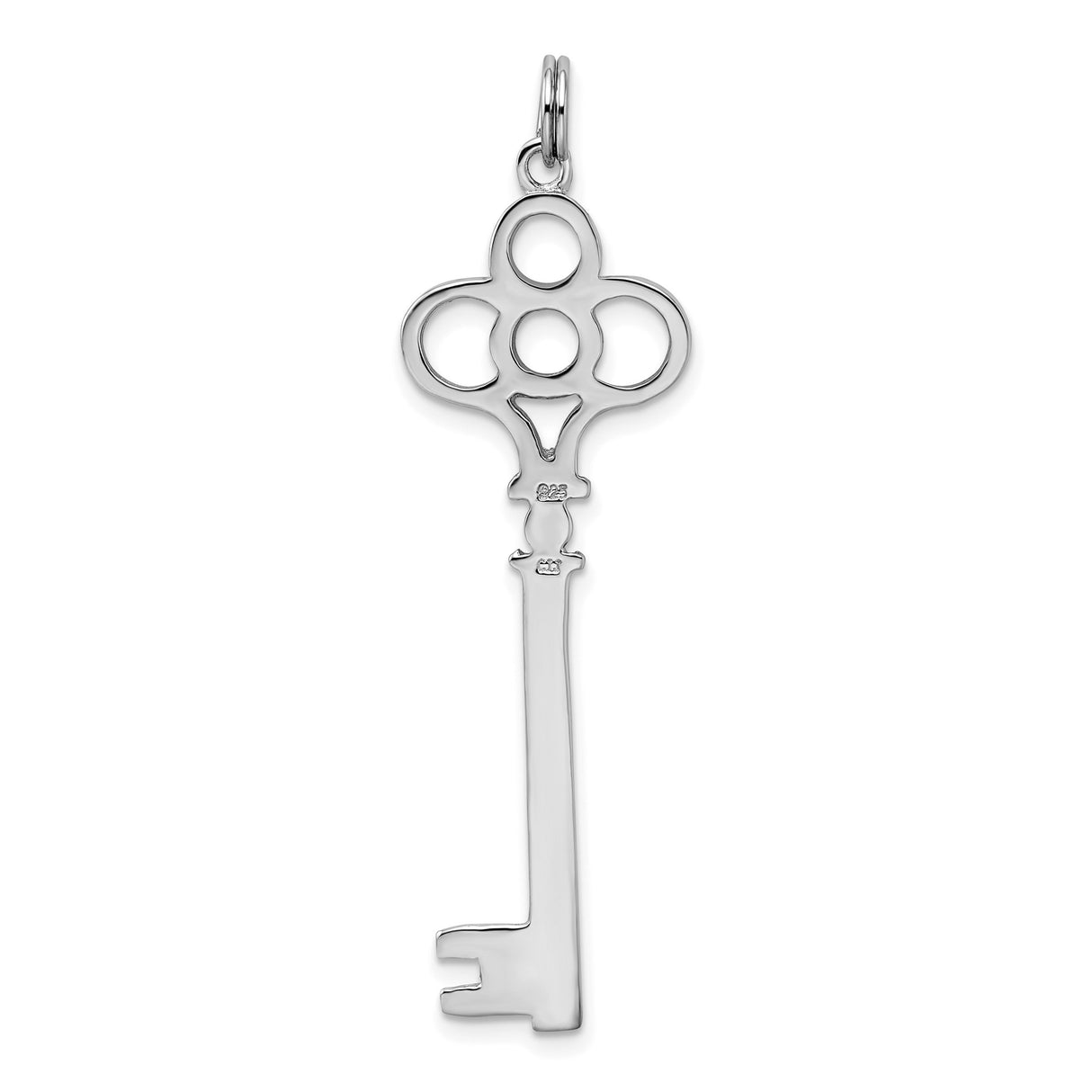 Sterling Silver Key Pendant, Classic Skeleton Key Design Symbolizing Growth and Freedom