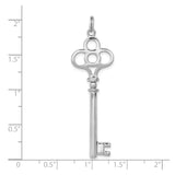 Sterling Silver Key Pendant, Classic Skeleton Key Design Symbolizing Growth and Freedom