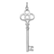Sterling Silver Key Pendant, Classic Skeleton Key Design Symbolizing Growth and Freedom