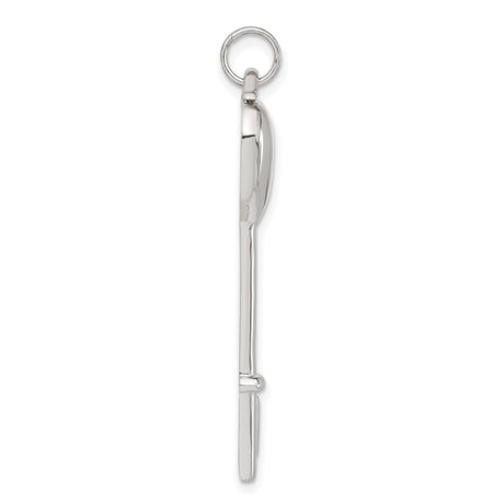 Sterling Silver Heart Key Pendant with Cubic Zirconia, Symbolic Love and Trust Jewelry for Women