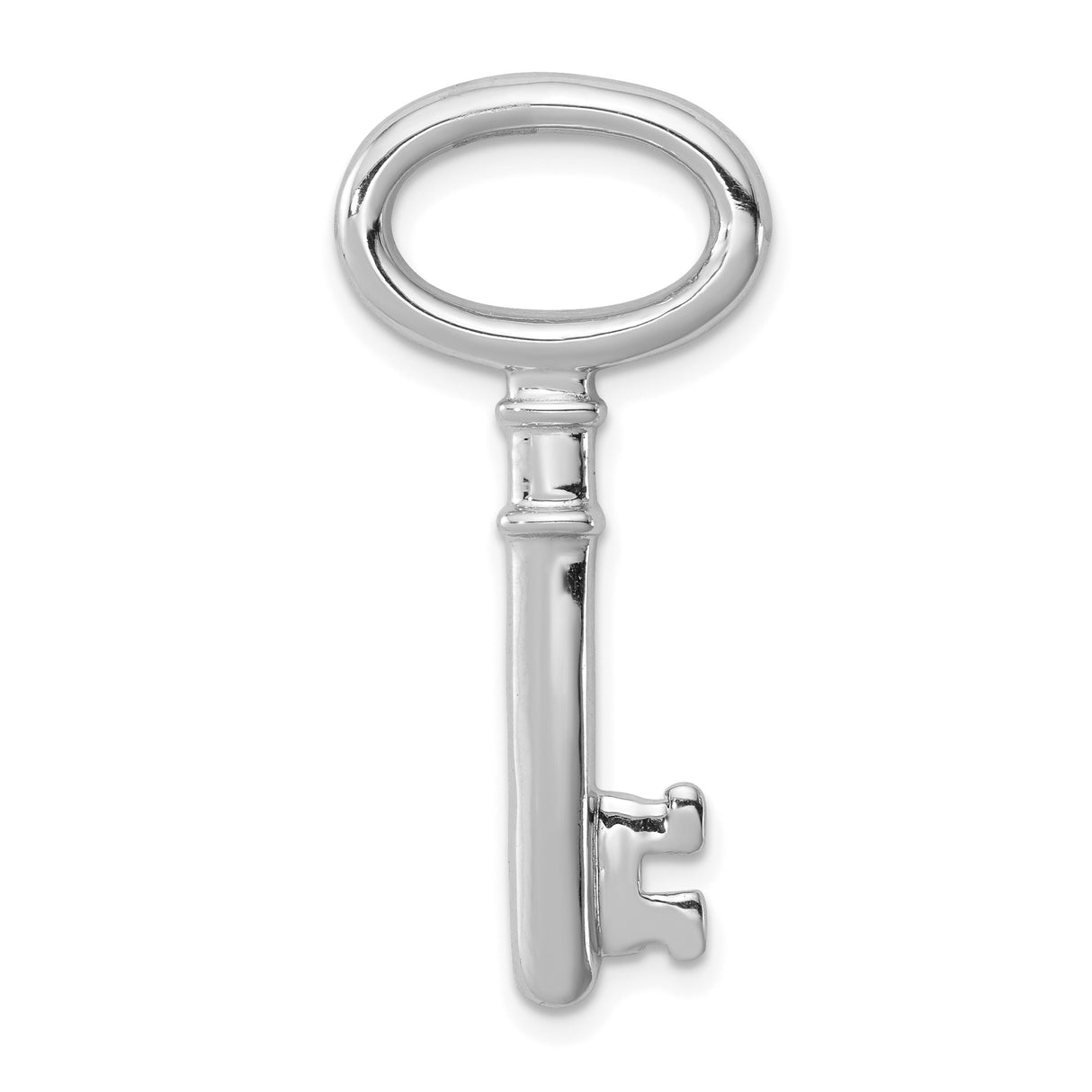 Sterling Silver Key Pendant, Antique Style Symbolic Charm for New Beginnings or Graduation