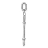 Sterling Silver Heart Key Pendant, Open Heart Charm Symbolizing Love and Romance