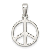 Sterling Silver Peace Sign Pendant, Boho Minimalist Anti-War Jewelry for Women and Unisex Wear