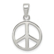 Sterling Silver Peace Sign Pendant, Boho Minimalist Anti-War Jewelry for Women and Unisex Wear