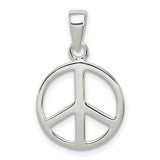 Sterling Silver Peace Sign Pendant, Boho Minimalist Anti-War Jewelry for Women and Unisex Wear