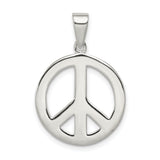Sterling Silver Peace Symbol Pendant, Openwork Boho Minimalist Charm for Women or Unisex