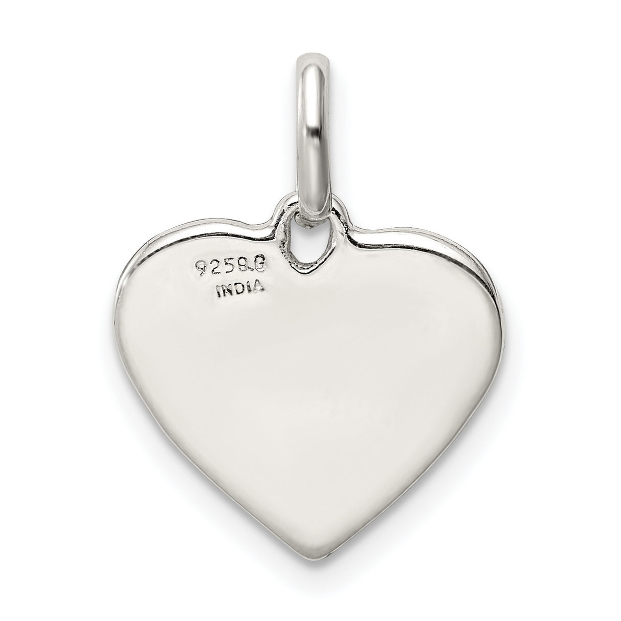 Sterling Silver Heart Pendant with Enamel Stars, Dots, and Pink Peace Sign , Boho Style for Girls