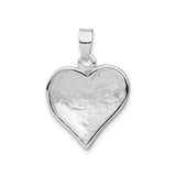 Sterling Silver Heart Pendant with Pink Enamel Center and Crystals, Romantic Charm for Women or Girls
