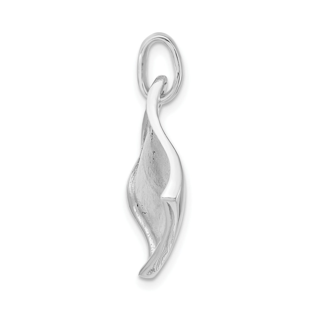 Sterling Silver Pendant with Folded Square Design, Minimalist Geometric Style