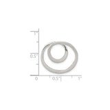 Sterling Silver Pendant with Spiral Infinity Swirl and Open Circle Design for Women