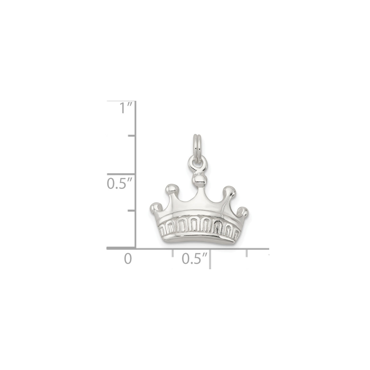 Sterling Silver Crown Pendant, Royal Charm Design, Symbol of Power and Strength