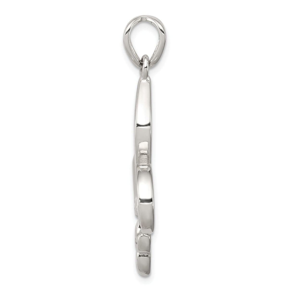 Sterling Silver Pendant, Openwork Fleur-de-Lis Design, French Symbol Motif for Women
