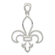 Sterling Silver Pendant, Openwork Fleur-de-Lis Design, French Symbol Motif for Women