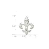 Sterling Silver Fleur de Lis Pendant, French Royal Symbol, Gothic Medieval Style