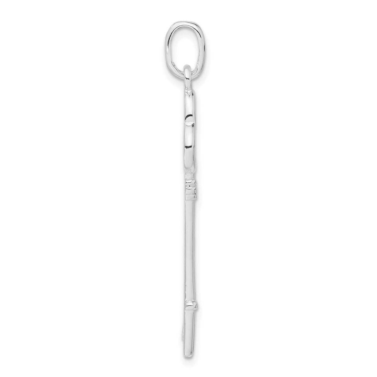 Sterling Silver Key Pendant with Trefoil Bow Symbolizing Access and New Beginnings for Women
