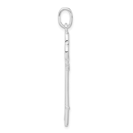 Sterling Silver Key Pendant with Trefoil Bow Symbolizing Access and New Beginnings for Women