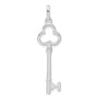 Sterling Silver Key Pendant with Trefoil Bow Symbolizing Access and New Beginnings for Women