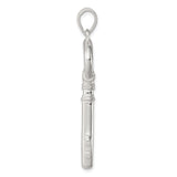 Sterling Silver Skeleton Key Pendant, Symbolic Spiritual Charm for Unlocking Potential