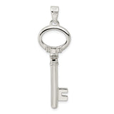 Sterling Silver Skeleton Key Pendant, Symbolic Spiritual Charm for Unlocking Potential