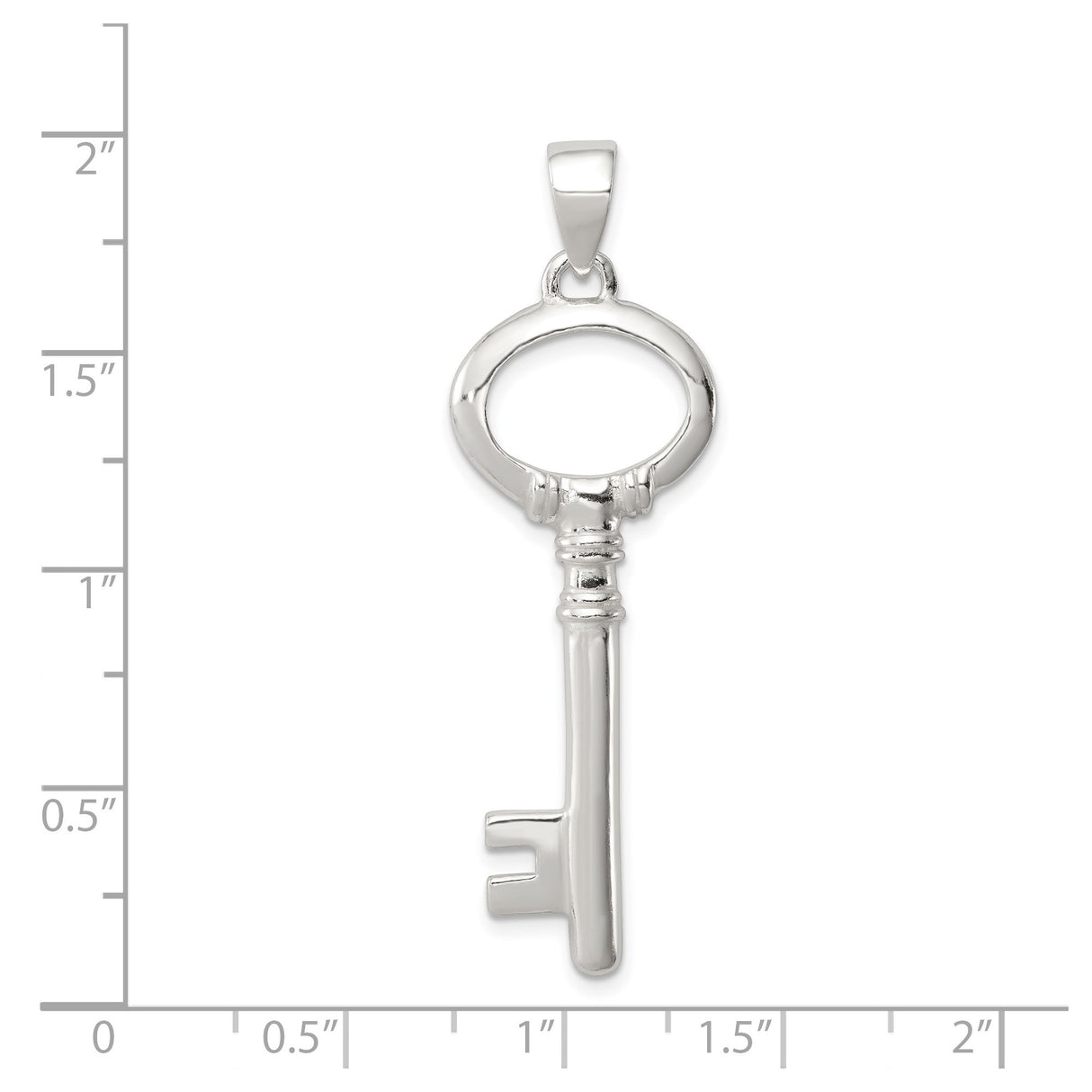 Sterling Silver Skeleton Key Pendant, Symbolic Spiritual Charm for Unlocking Potential
