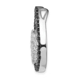 Sterling Silver Heart Pendant with Cubic Zirconia, Intertwined Hearts and Teardrop Design