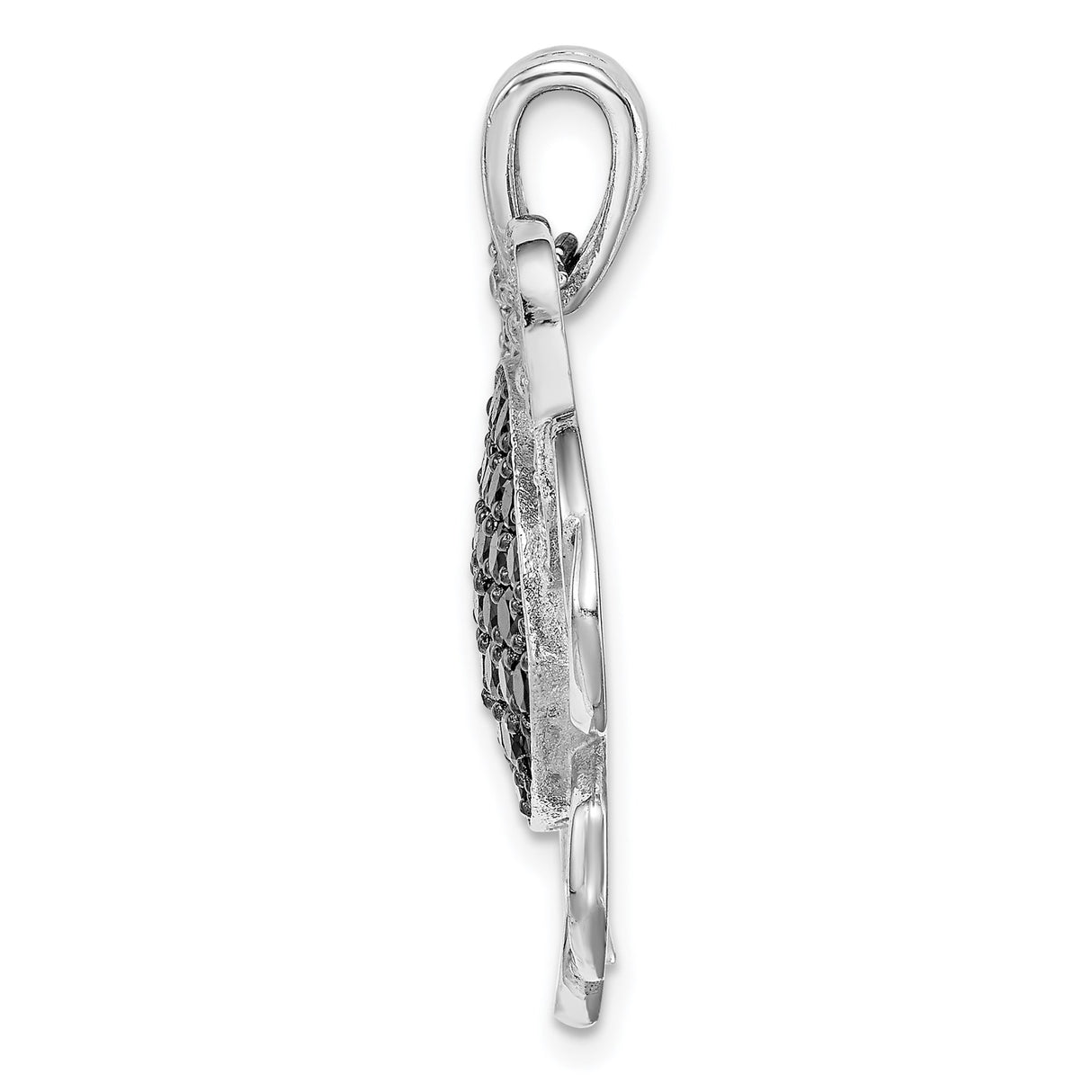 Sterling Silver Crab Pendant with Cubic Zirconia, Zodiac Cancer Astrology Jewelry