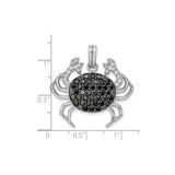 Sterling Silver Crab Pendant with Cubic Zirconia, Zodiac Cancer Astrology Jewelry