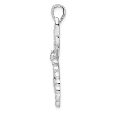 Sterling Silver Dragonfly Pendant with Textured Wings, Boho Nature-Inspired Design for Women