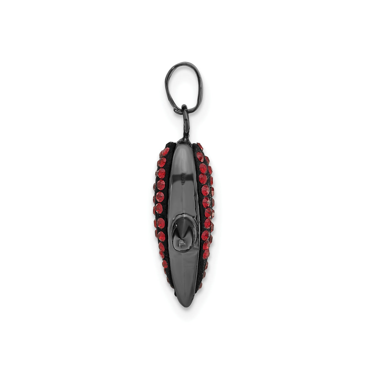 Sterling Silver Sideways Cross Pendant with Red Crystal Accents, Modern Christian Design for Women