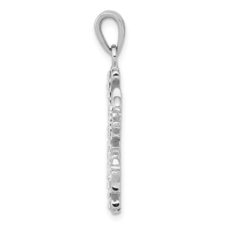 Sterling Silver Snowflake Pendant with Crystal, Six-Point Design, Winter Jewelry for Women