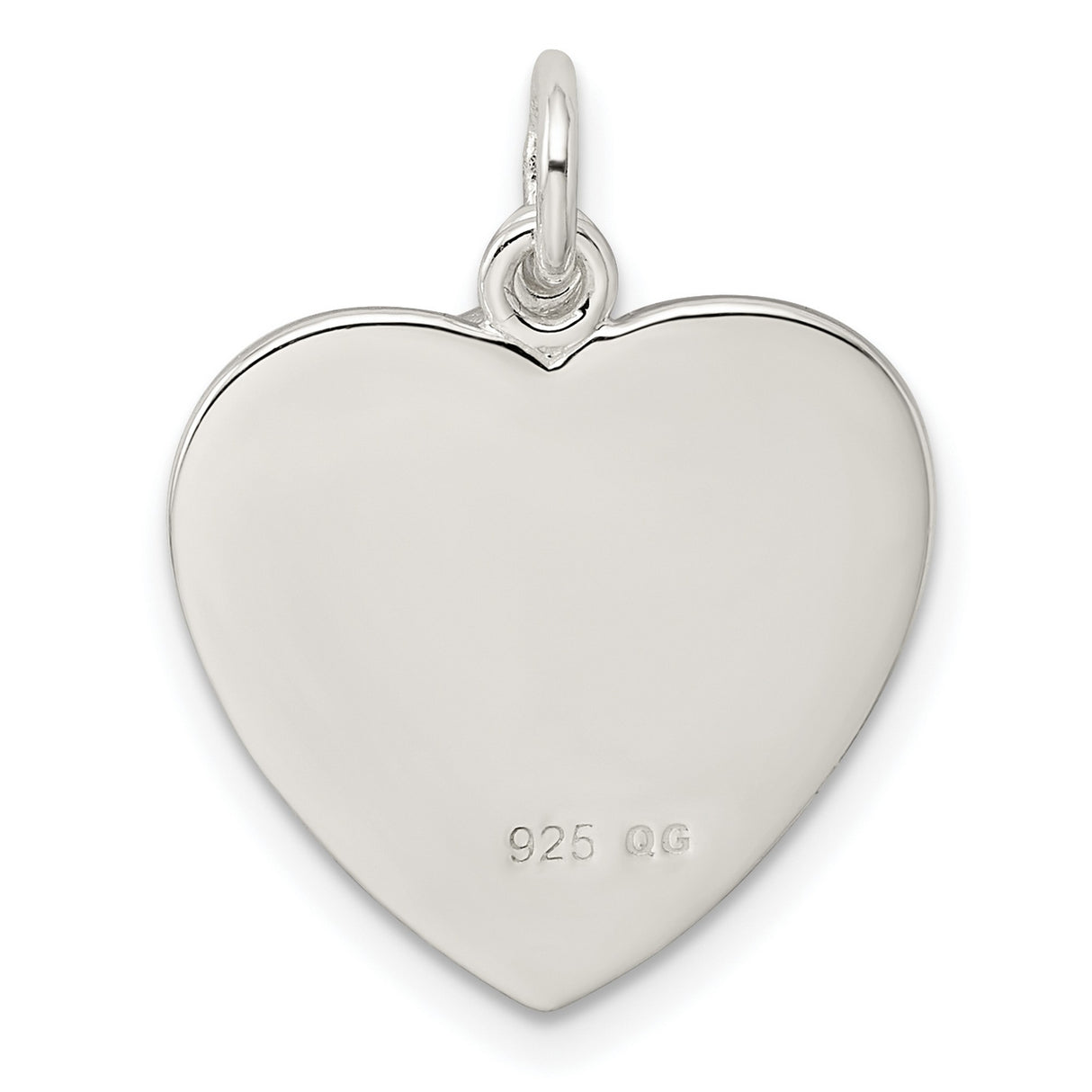 Sterling Silver Heart Pendant with Pink Crystal Ribbon, Breast Cancer Awareness Jewelry